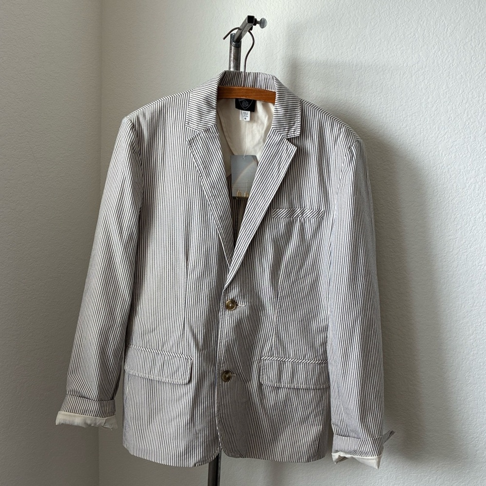New BDG sz S jacket striped menswear eclectic grandpa academia oversized